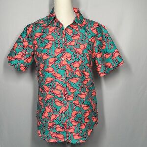 💜3/$15 SSLR Women’s Collection Flamingo Button Up Top